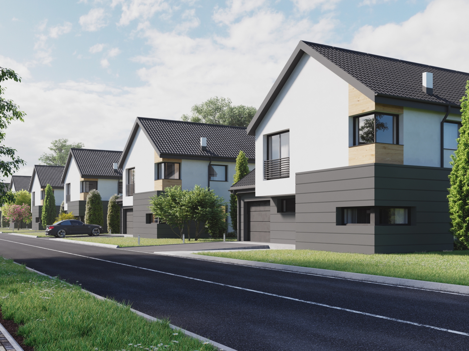 Visualization of a Cottage Town