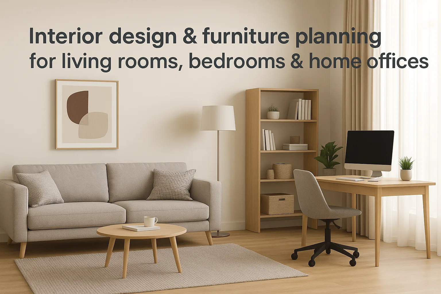 Interior design & furniture planning for living rooms, bedrooms & home ...